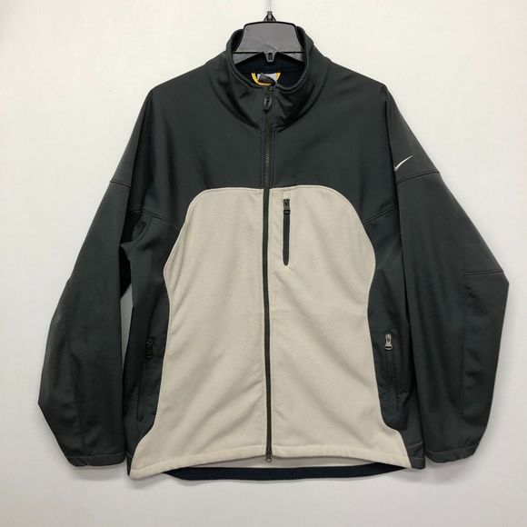 Nike Men Full Zip Fleece Soft Shell Jacket Size XL Extra Large Gray B214 -16 - Picture 11 of 15